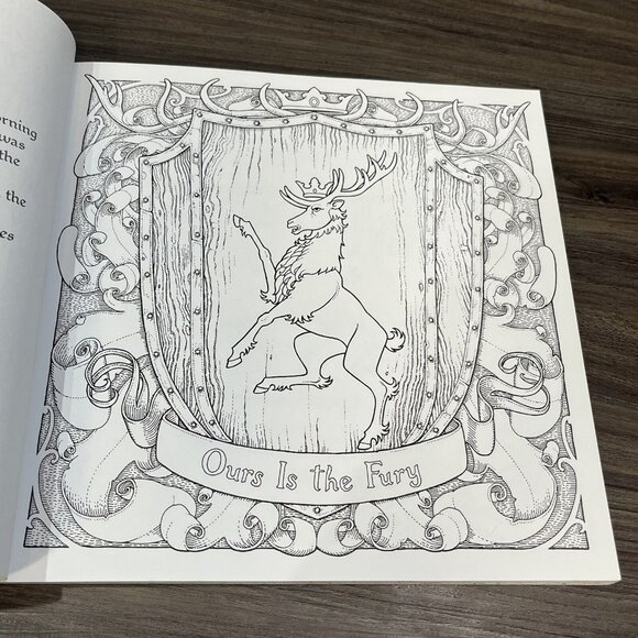 2015 The Official Game Of Thrones Coloring Book George R R Martin Clean Pages - Picture 13 of 16